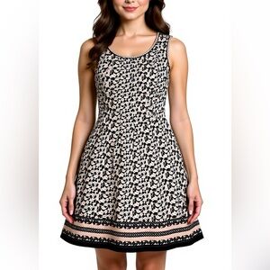 Max Studio Pink and Black Patterned Dress